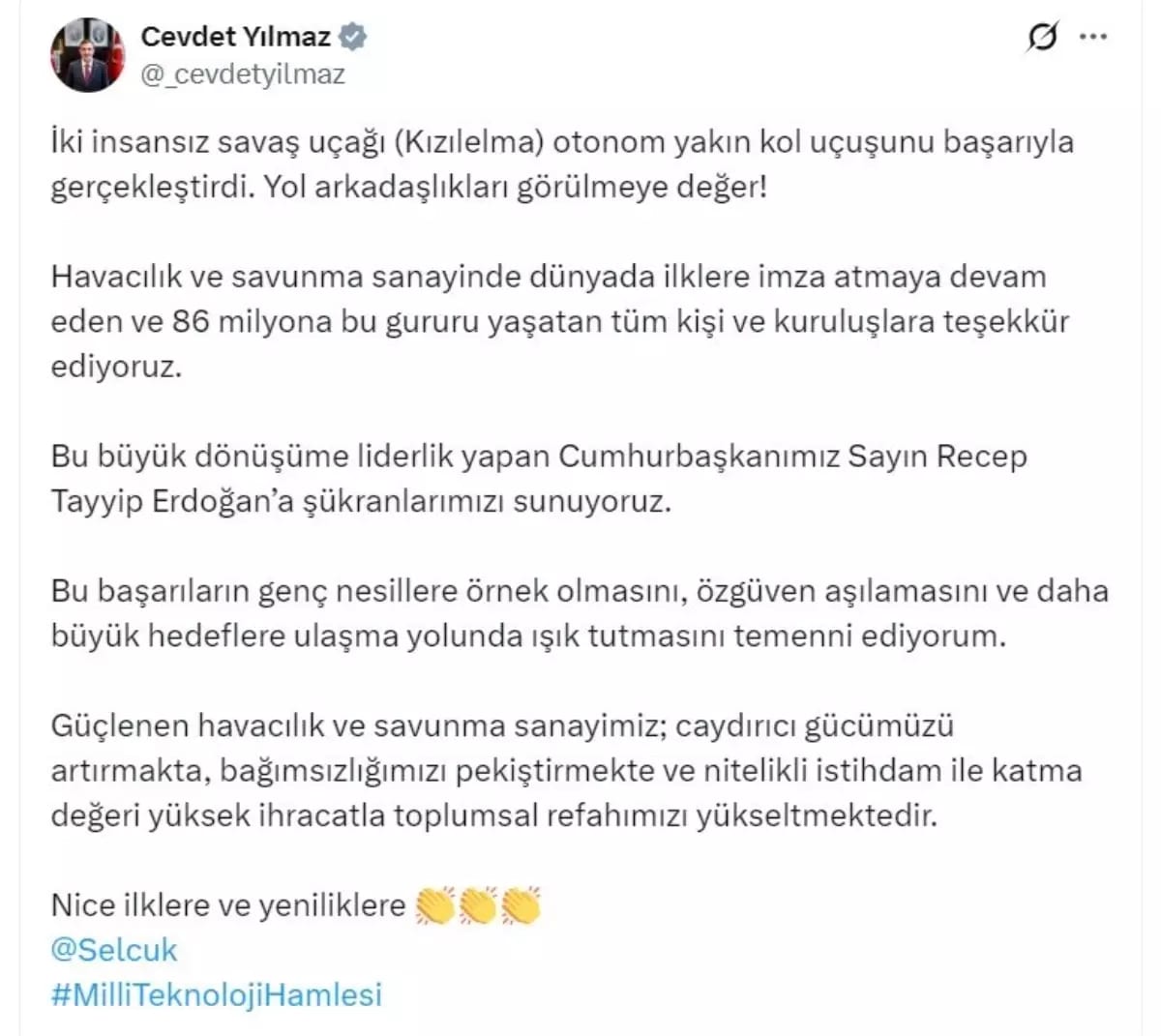 Türkiye’nin İki İnsansız Savaş Uçağından Başarılı Uçuş