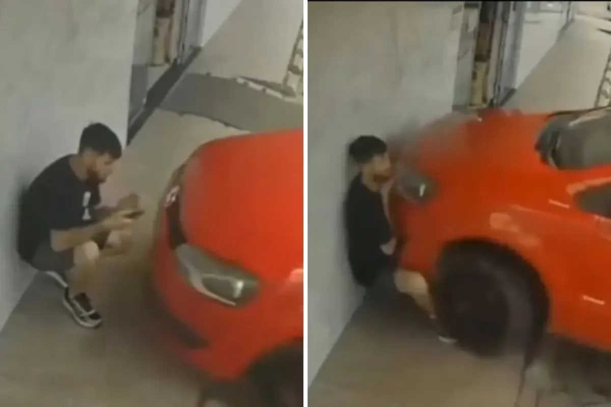 Yanlış Pedal Kullanan Sürücünün Ölümle Burun Buruna Geldiği Anlar Kamerada